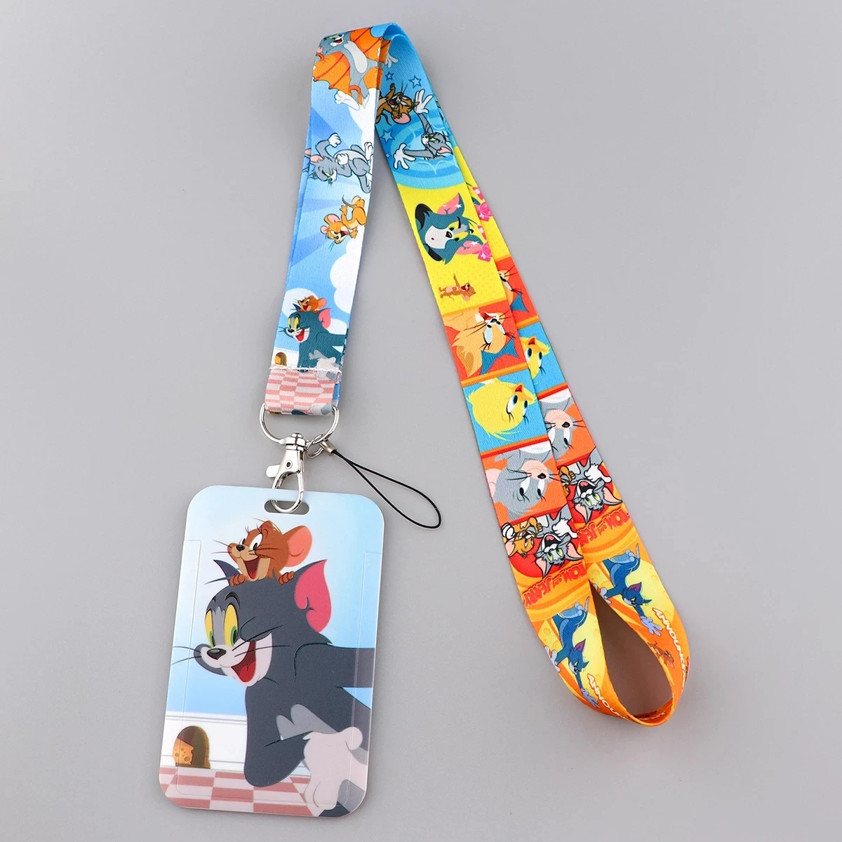 

A1471 Cute Animal Cat and Mouse Neck Strap Lanyard Cell Phone Strap ID Badge Holder Rope Key Chain Key rings Cosplay Accessories