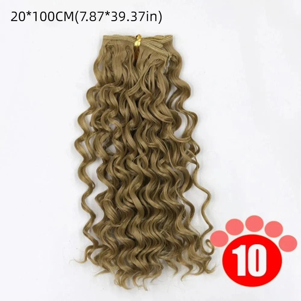 Парик Msiredoll с градиентным цветом, кудрявые волосы, натуральный цвет, SD Hair, 1 шт., аксессуары для изготовления париков Blyth своими руками. (art.: 3920dcf186e01) - 3920dcf186e01