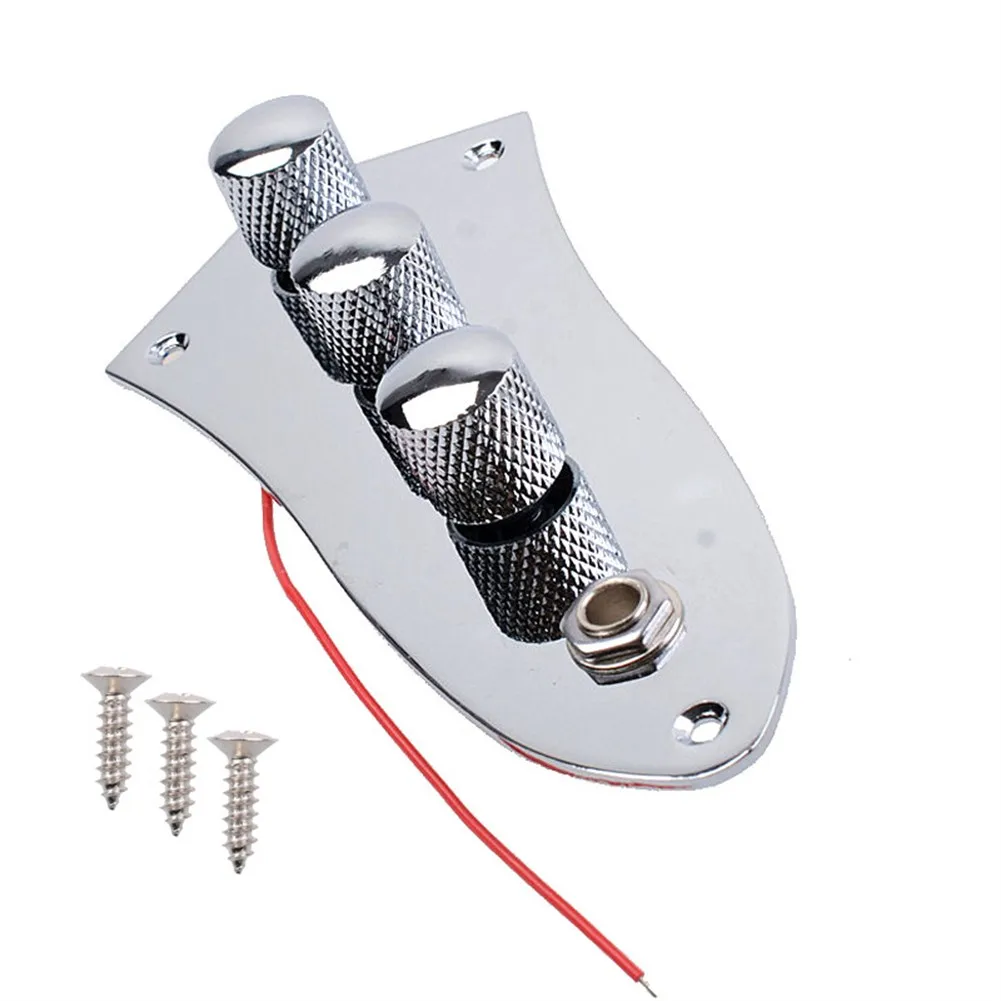 

Assembly BASS Wired Control Plate For Jazz Bass Jazz Style Loaded Metal Switch With Knobs Pots Portable Pratical