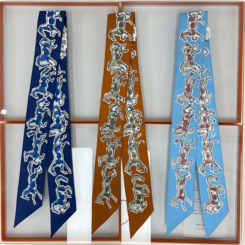 100% шелковый высококачественный роскошный брендовый шарф Женская Повязка На