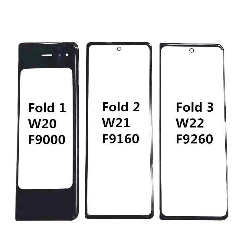 Передний ЖК-экран, стеклянная панель для Samsung Galaxy Z Fold 1 2 3 4 для Samsung F9000 F916 F926 F936 W20 W21 W22 W23, внешнее стекло