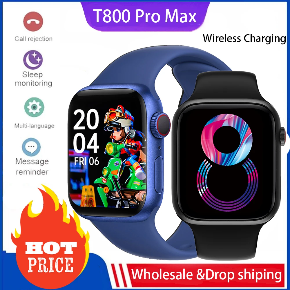 

IWO 14 Series 8 Smart Watch T800 Pro Max Bluetooth Call Heart Rate Waterproof Sport SmartWatch For Apple Phone PK T900 X8 S8 I7