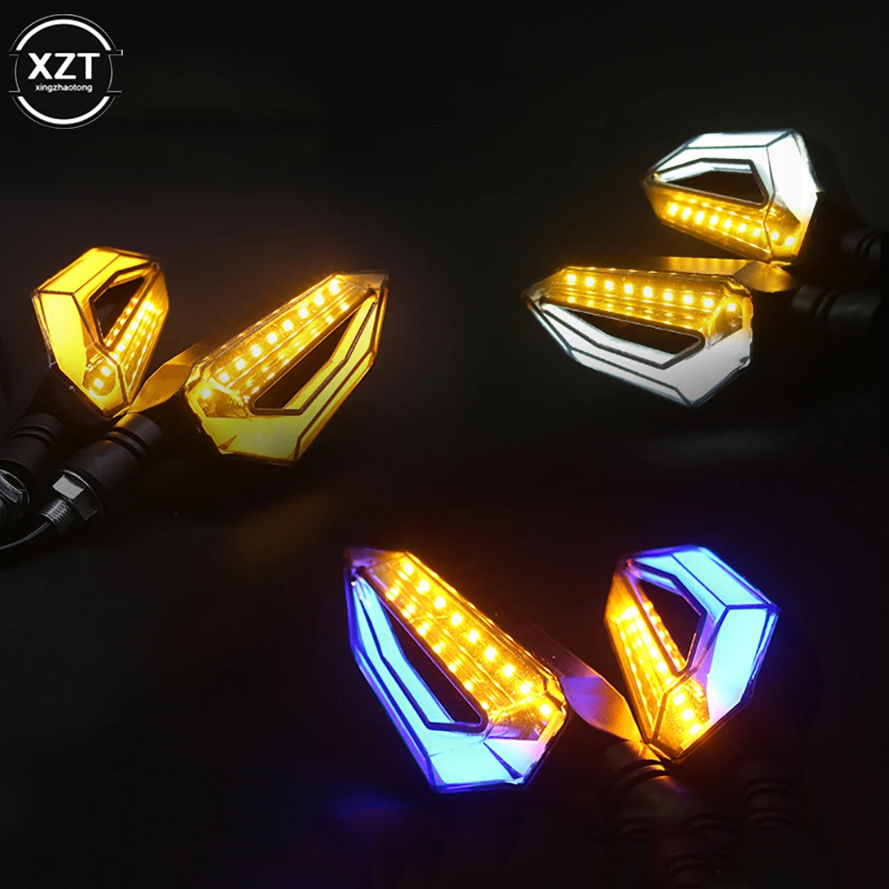 

A Pair Of Universal LED Motorcycle Turn Signal Light 12V IPX-6 Waterproof Daytime Running Lights Indicator Blinker Lamp