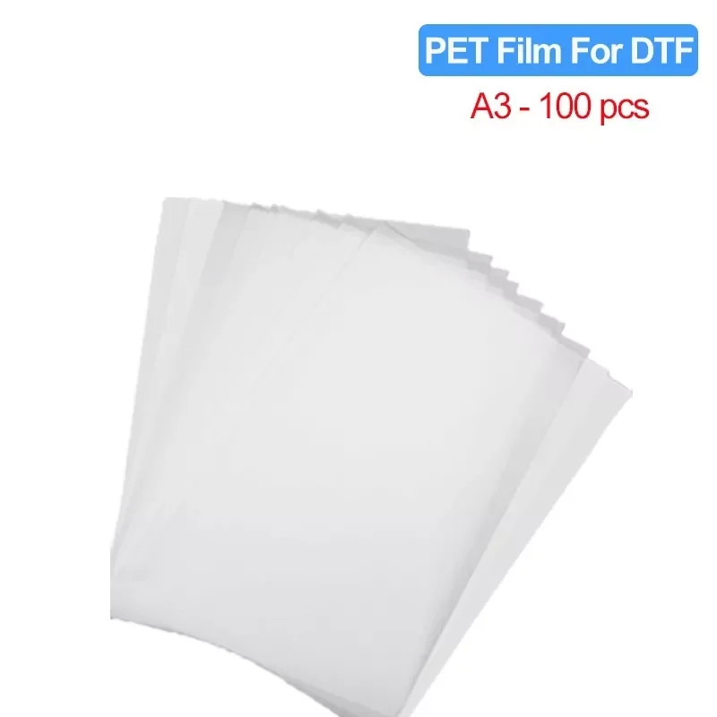 

100PC A3 PET Transfer Film For Direct Transfer Film Printing For DTF Ink Printing PET Film Printing And Transfer