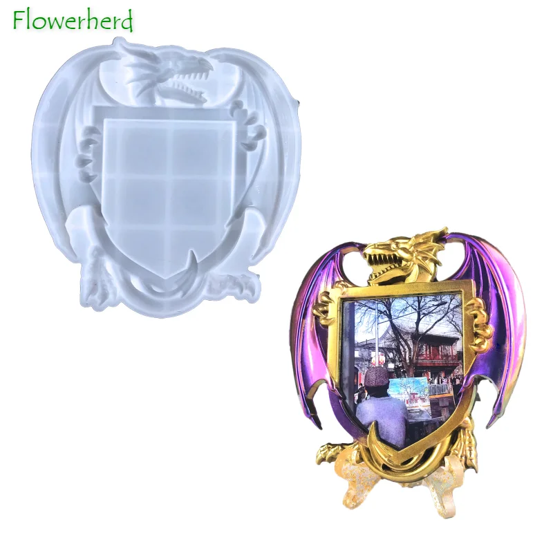 

DIY Dragon Picture Frame Desktop Pendulum Semi-stereoscopic Dragon Picture Frame Silicone Rubber Plaster Epoxy Resin Molds