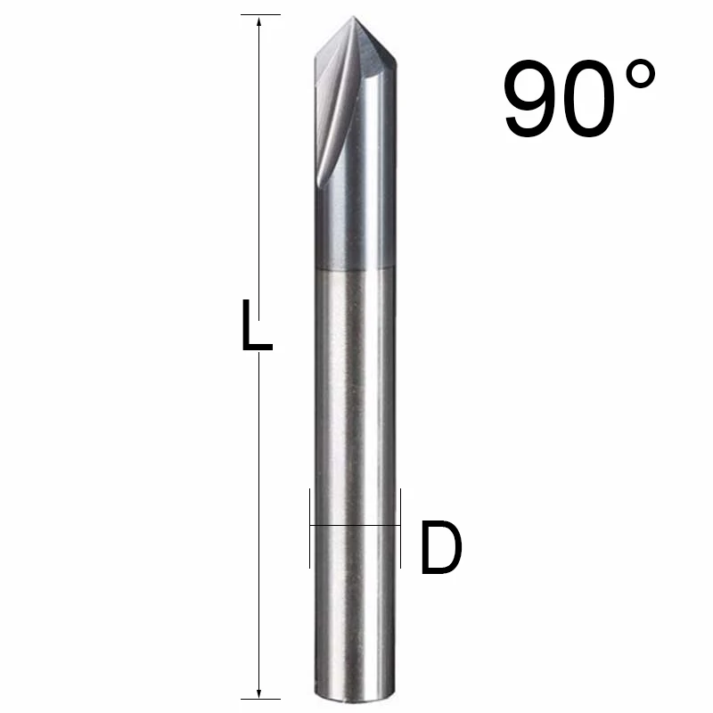 1pc 3 Flutes HRC45 Chamfer End Mill 90 for Steel Router Bit Tool Carbide Milling Cutters Tungsten | Инструменты