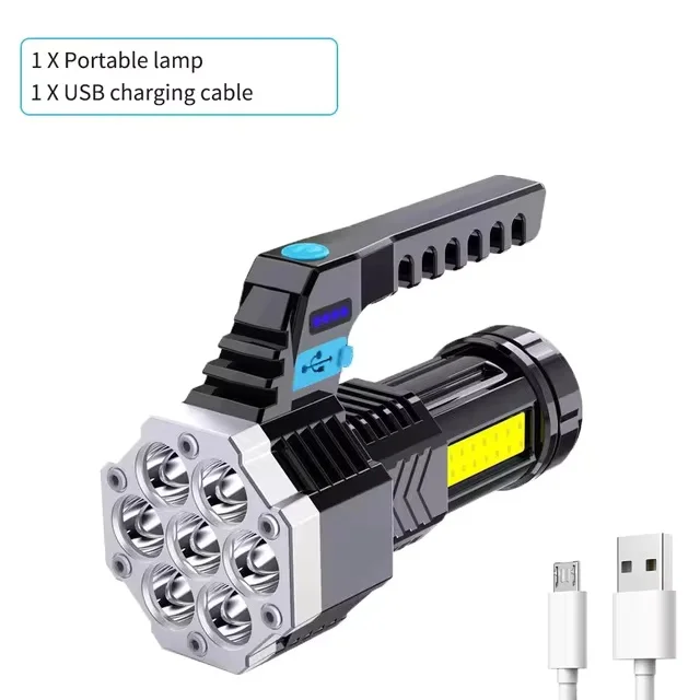 

Портативный фонарик THEBSE 7LED+14COB USB