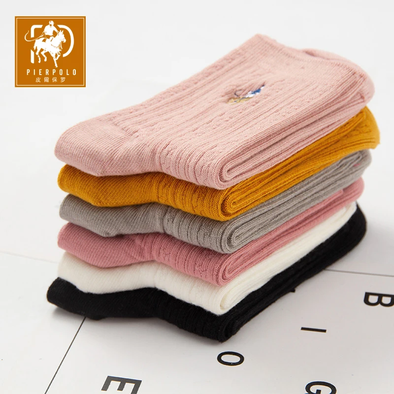 New fashion women's candy color casual socks girls' socks Unisex women's medium tube socks solid color pure cotton socks
