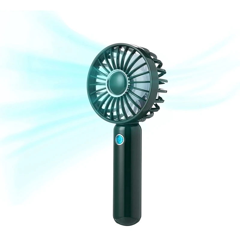 

EAS-Mini Handheld Fan, Portable USB Rechargeable Fan, Battery Operated Small Pocket Fan, 3 Speeds Adjustable