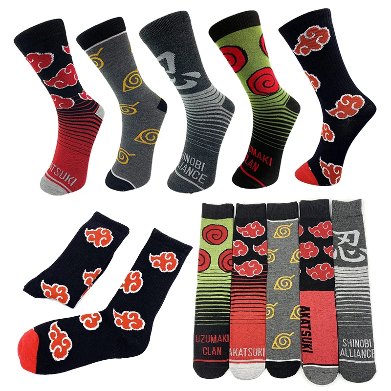 

1 Pair Anime Naruto Cartoons Socks for Men Women Soft Durable Fashion Cotton Casual Colorful Boys Girls Long Sock Fans Gifts
