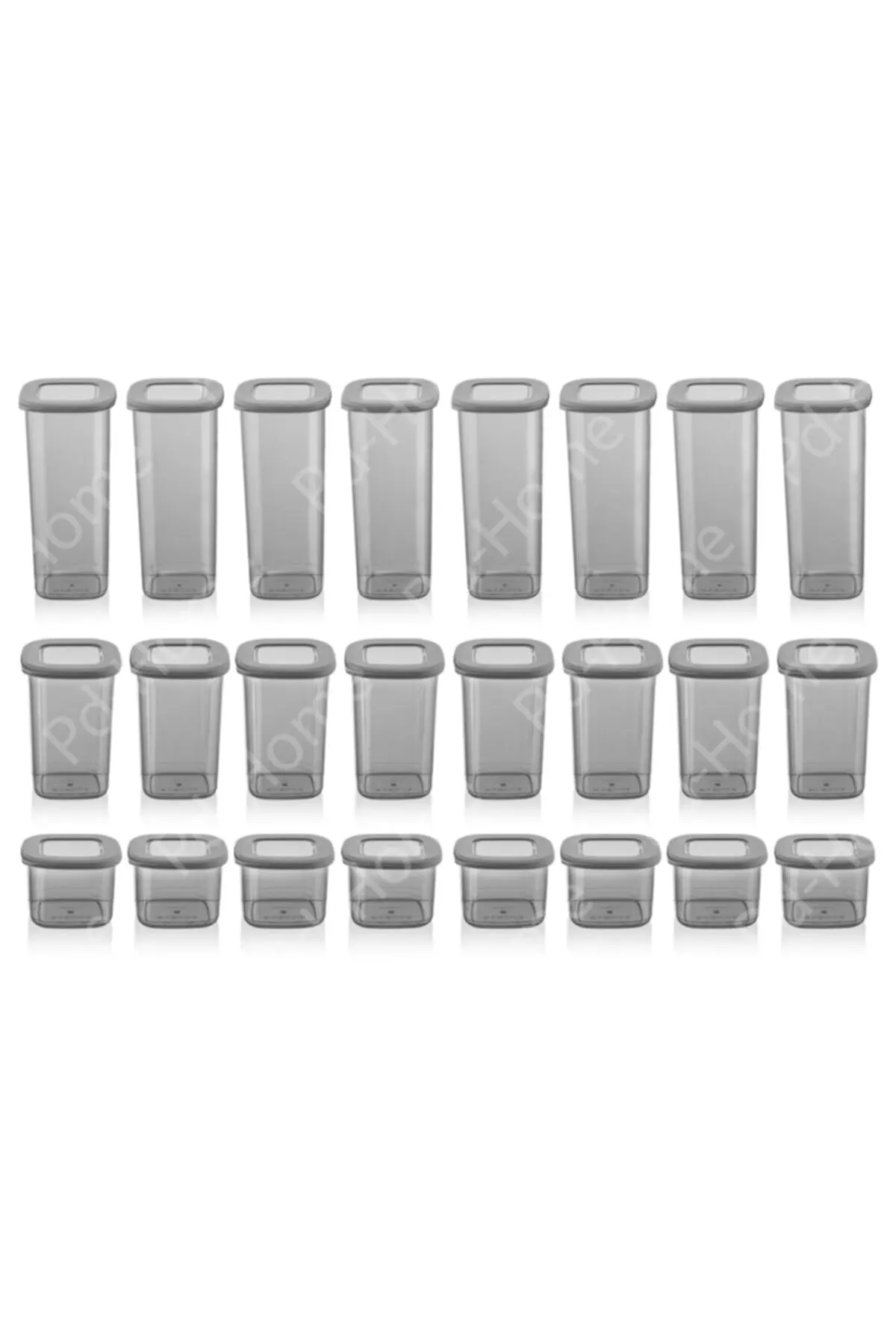 

Foly Kare Supplies Storage Container kitchen food fresh protection toparlayıcı stylish regular 24 piece Set 8x(0,55 LITER, 1,2 LITRE, 1,75 LITER)