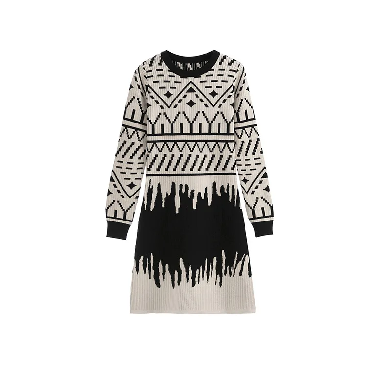 Xiaoxiangfeng платье женское 2024 осень и зима новый зарубежный стиль тонкая талия с