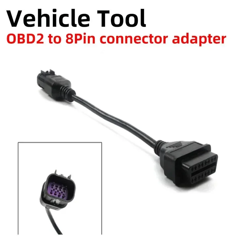 

Для индийского мотоцикла Polaris с 8 Pin на 16 Pin разъем OBD II кабель диагностический жгут электронный кабель адаптер