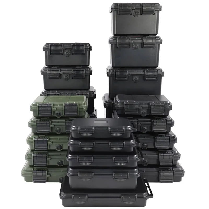 

Безопасный пластиковый ящик для инструментов, предразрезанный фотографический ящик для инструментов с губкой, портативное ударопрочное водонепроницаемое оборудование ABS