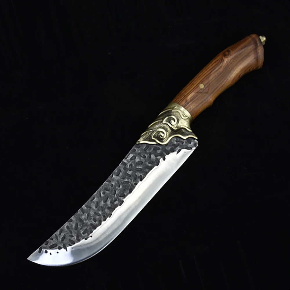 Кованый нож мясника для приготовления мяса мясницкий ручной работы кованый 7Cr1 7MoV