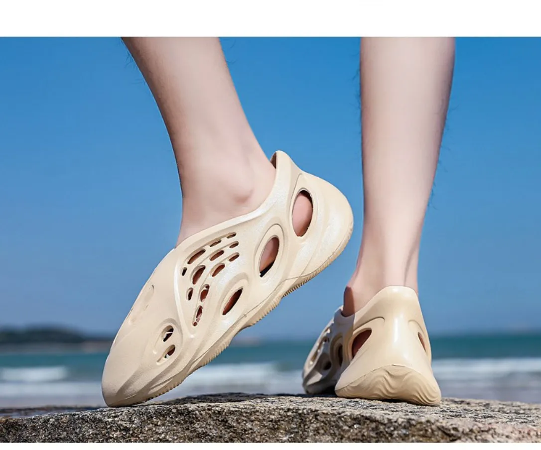 

Сандалии для мальчиков и девочек, модные взрывобезопасные удобные дышащие босоножки с перфорированной подошвой из ЭВА, детская пляжная обувь, бесплатная доставка