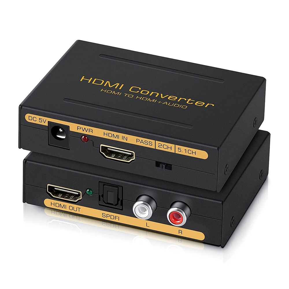 

4Kx2K@60Hz HDMI Audio Extractor Optical Toslink SPDIF Audio Converter For PS5 TV Monitor Projector Support 3D HDCP2.2 18Gpbs