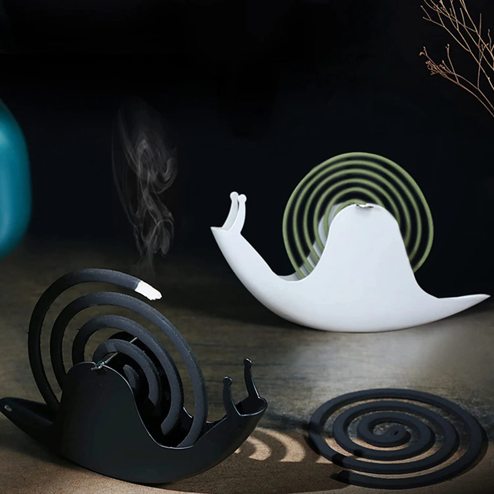 

Rack Mosquito Coil Bracket Insects Repellent Plate Snail Shape Storage Table Burner Creative Hanging Home Decor
