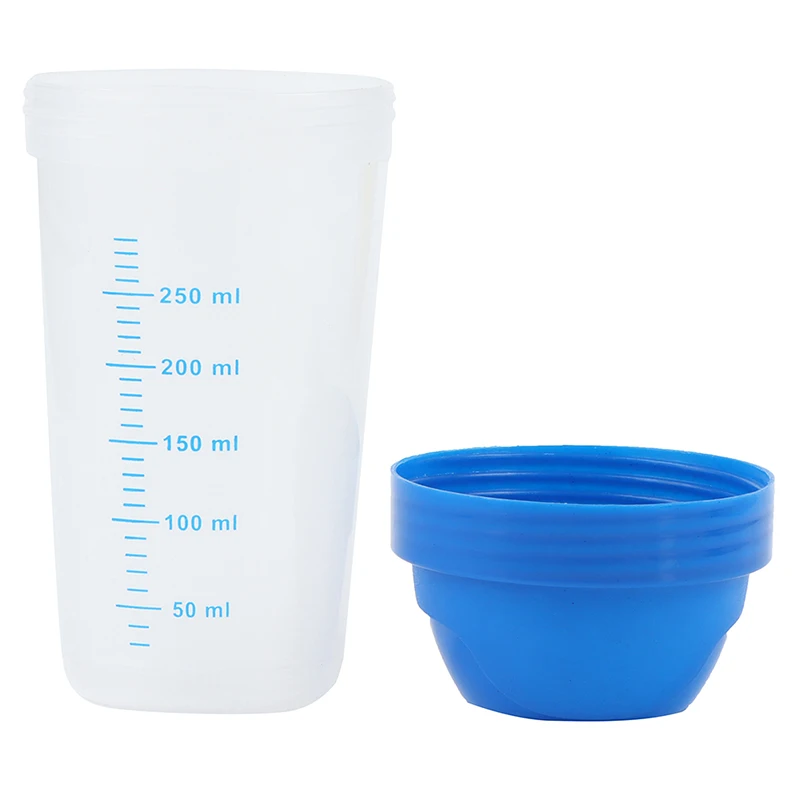 1pc 300ml Transparent Shaker Bottle Creative Milkshake Protein Powder Mixing Bottle Shake Cup Practical Water Bottle Drinkware