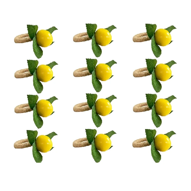 

12 шт., кольцо для салфеток с имитацией лимона