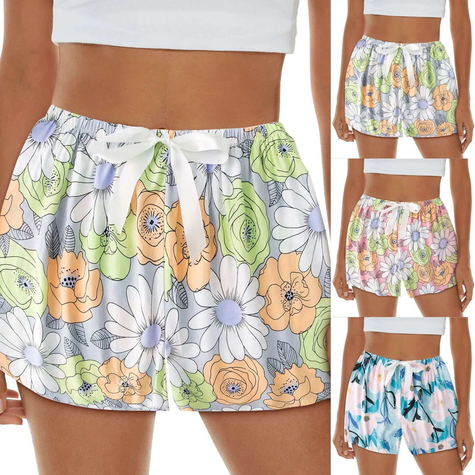 

Summer Beach Shorts Women's Fashion Tropical Floral Shorts Bermuda Comfy Loose Casual Lounge For Women Beach Shorts Dailywear