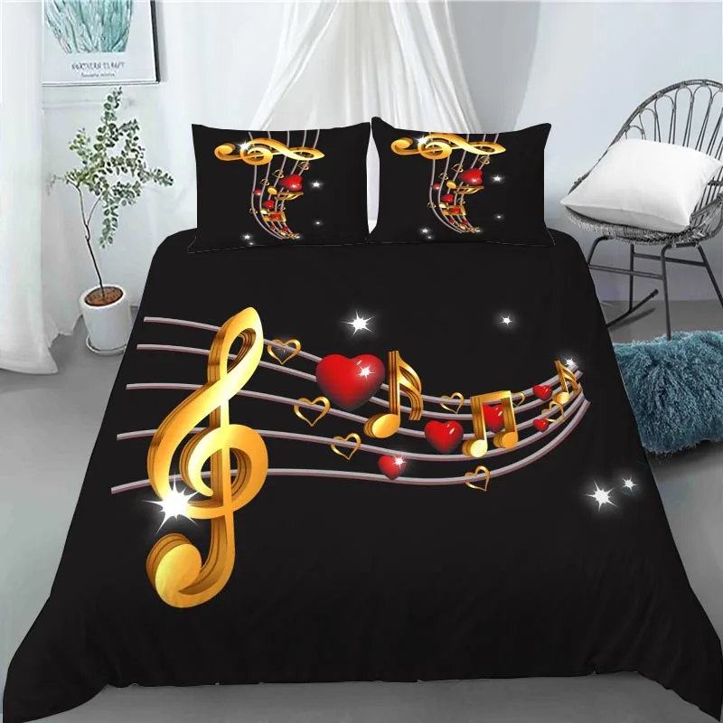 

Комплект постельного белья Golden Music Note, пододеяльник, постельное белье 0506 x см, одеяло с наволочкой для детей, дом