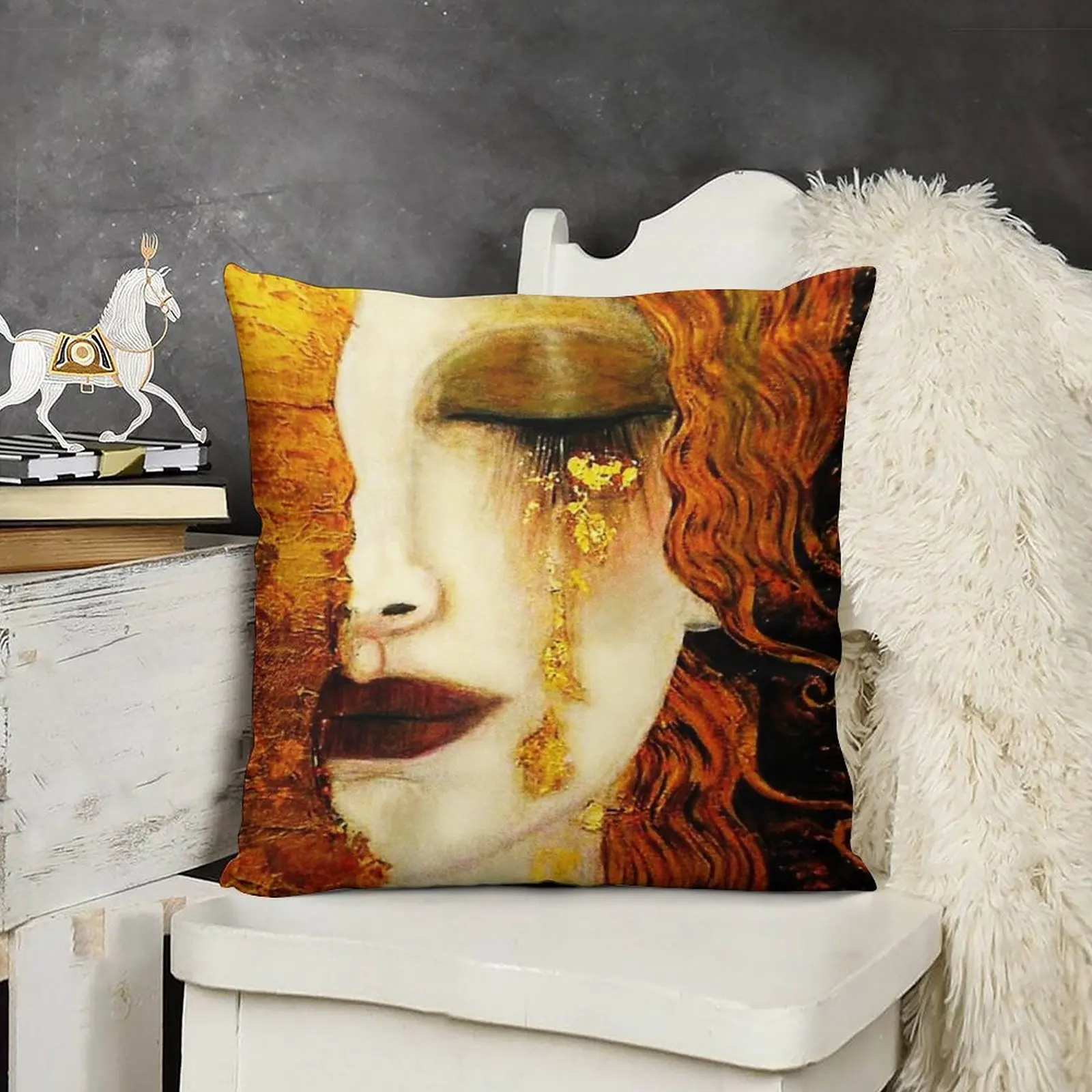 Gustav Klimt-Золотые слезы декоративная подушка роскошные диванные подушки для дивана