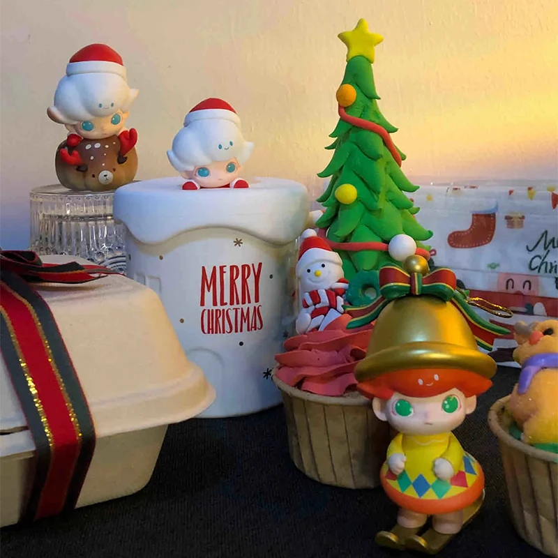 Подлинная новая стильная рождественская серия Dimoo коробка Kawaii Labubu модель