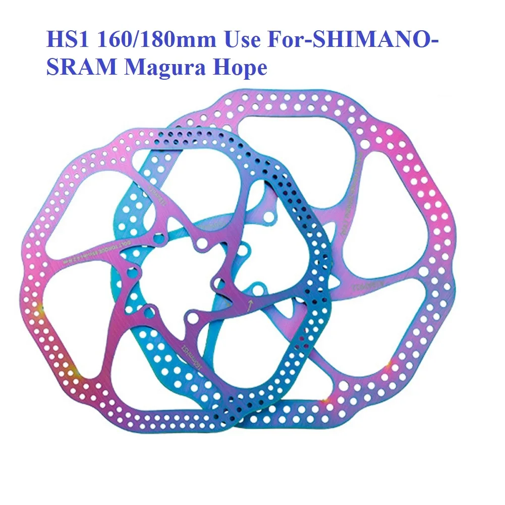 

HS1 Bicycle Disc Brake Rotor 160/180mm With 6 Bolts And Wrench For-SHIMANO-Sram Magura Hope Multicoloured Bike Disc Brake