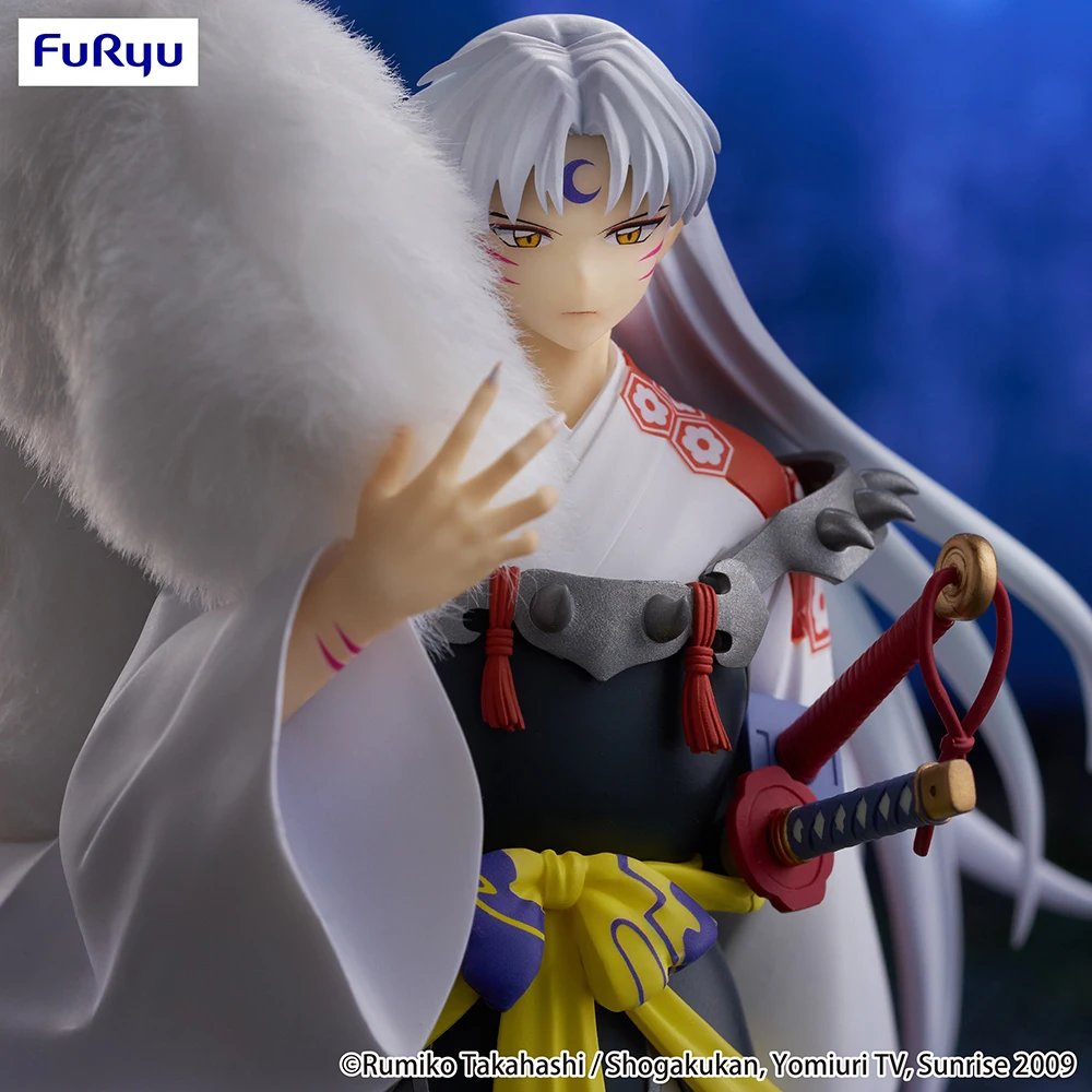 Фото Оригинальная фигурка FuRyu Trio-Try-iT Inuyasha Sesshoumaru vol2, аниме, модель из ПВХ, коллекционные игрушки с героями мультфильмов, 17 см, подарок на день рождения №2