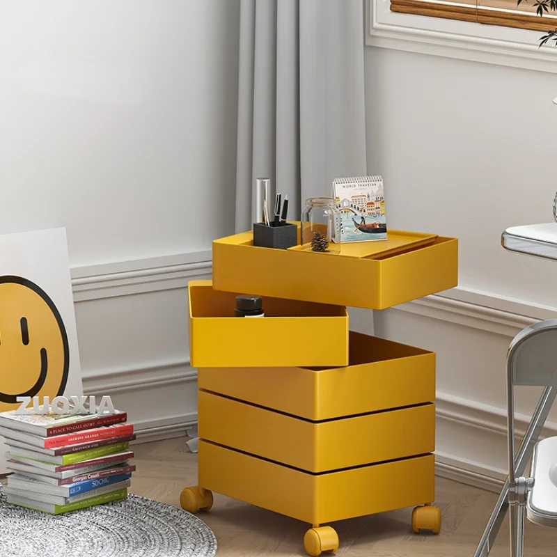 

Tt360 Rotating Bedroom Removable Bedside Table Ins Small Cabinet Desk Locker Simple Storage Side Cabinet