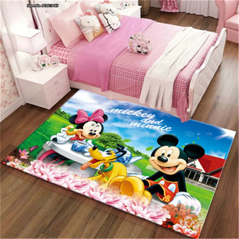 

Stylish Mickey Minnie Disney Cartoon Patterned Carpet In Living Room Bedroom Decorative Children's Floor Mat