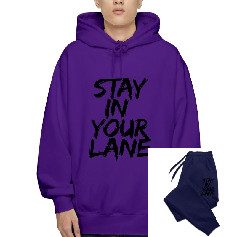

Толстовка с капюшоном «STAY IN YOUR LANE» в стиле унисекс