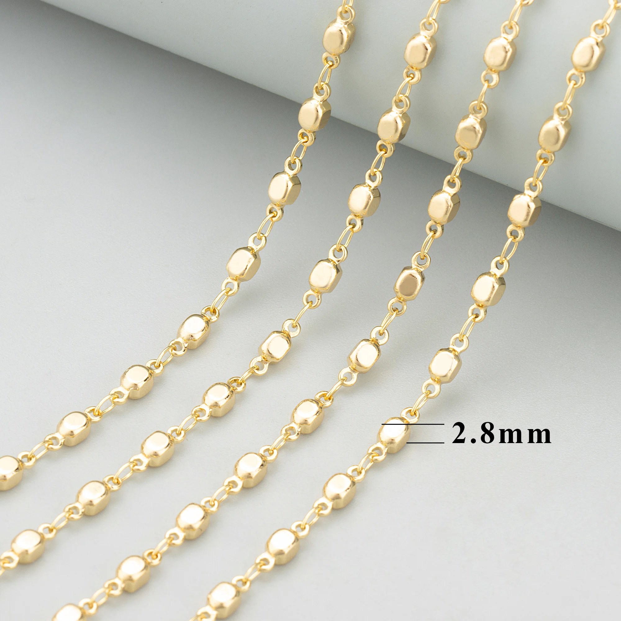 GUFEATHER C420 цепочка 18-каратное золото с родиевым покрытием медь без никеля ручная