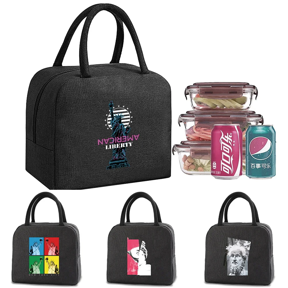 

Lunch Bags Cooler Bag Thermal Cold Food Container School picnic Men Women Kids Travel dinner Tote Insulated Portable Canvas box