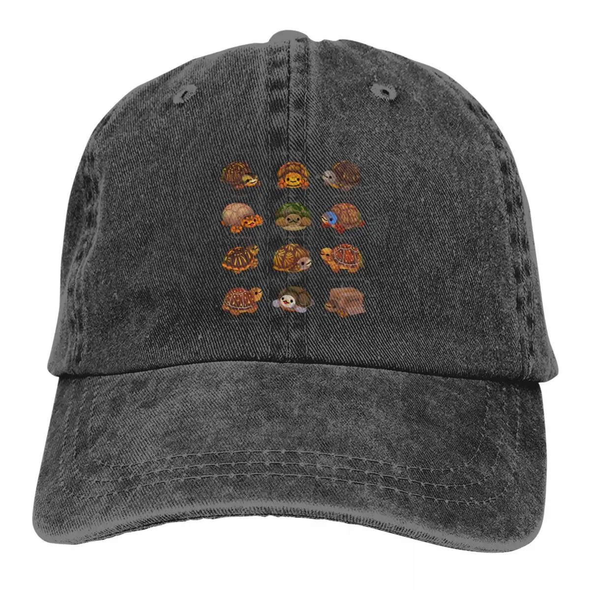 

Washed Men's Baseball Cap Box Turtle Trucker Snapback Caps Dad Hat Magical Turtle Golf Hats