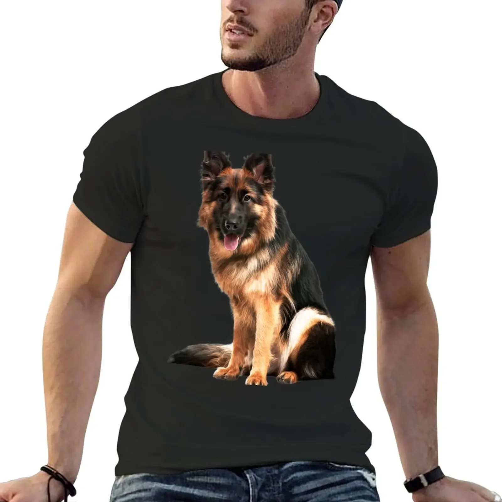 Футболка Lord German Shepherd с короткими рукавами летняя мужская футболка для мужчин