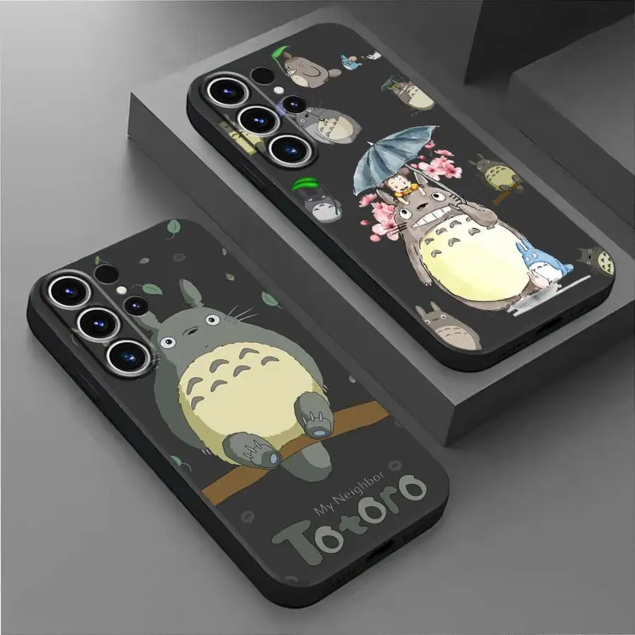 Чехол для телефона Anime Spirited Away Totoro Samsung Galaxy S24 Ultra S21 5G S22 Plus S23 FE S20 Soft TPU