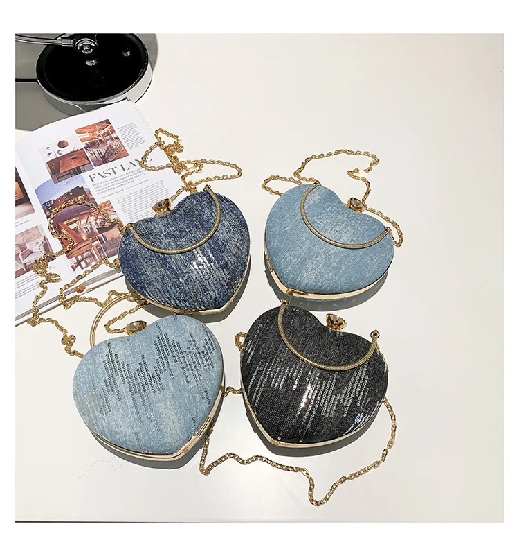 Последние популярные сумки в форме сердца роскошные с бриллиантами кошельки