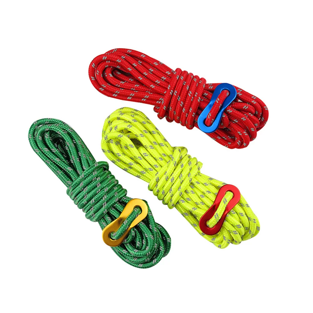 

3 PCS Thick Camping Tent Nightlight Windproof Noose Ropes for Hiking