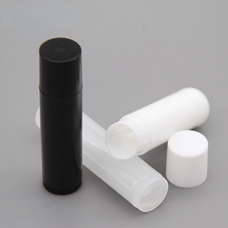50pcs 5g 5ml PP DIY Clear Black White Lipstick Tubes Lip Balm Empty Cosmetic Containers Lotion Glue Stick Travel Makeup Tools
