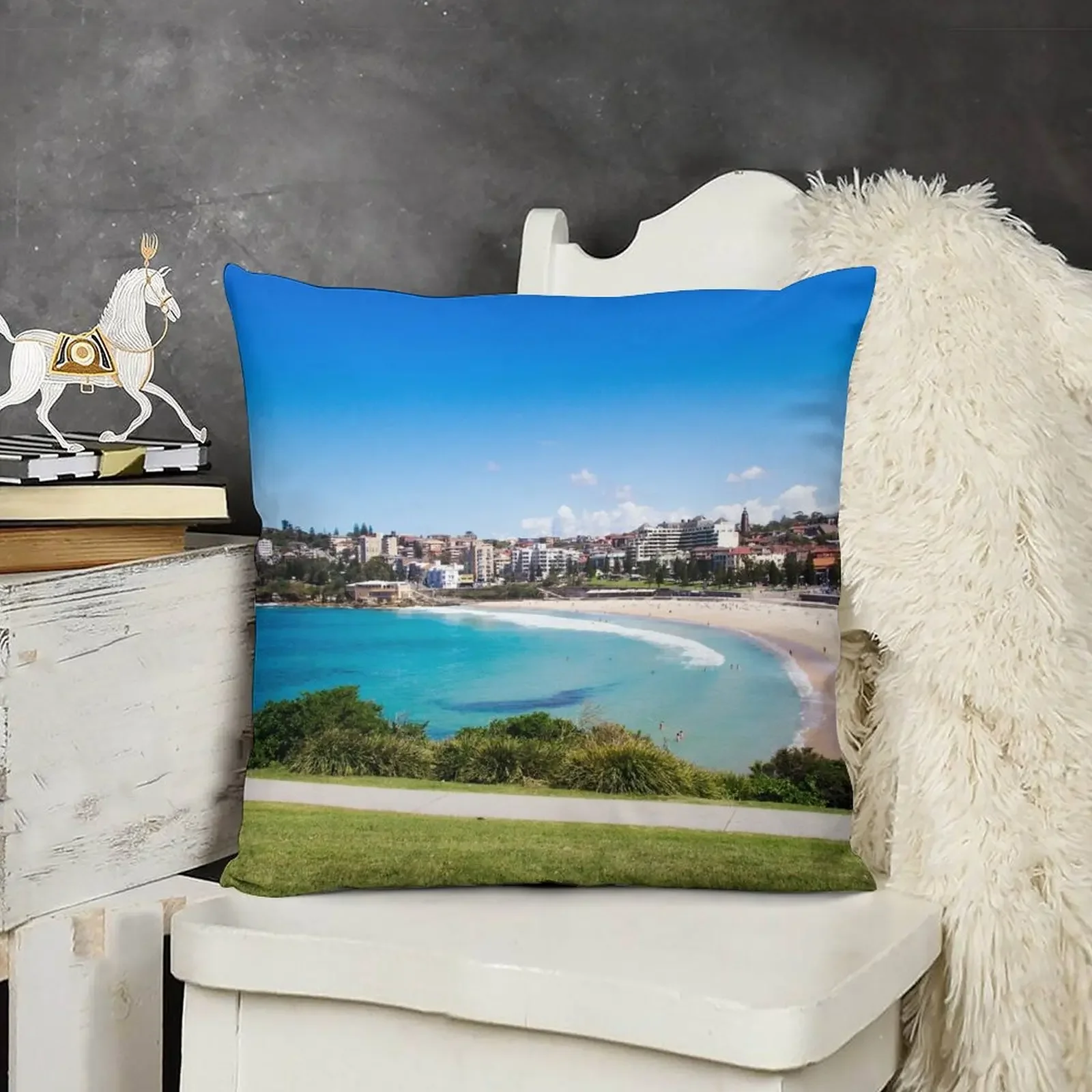 Фото Пляжная подушка Coogee, наволочки для кровати, декоративная наволочка, декор подушки, чехол для дивана, подушка №1