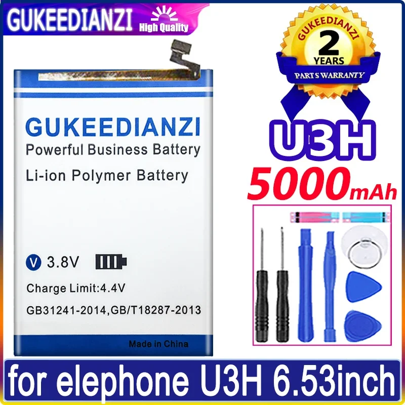 Аккумулятор GUKEEDIANZI 5000mAh для elephone U3H 6 53 inch