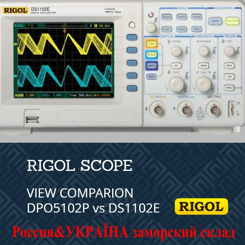 

RIGOL DS1102E 100MHz Digital Oscilloscope 2 Analog Channels 100MHz Bandwidth