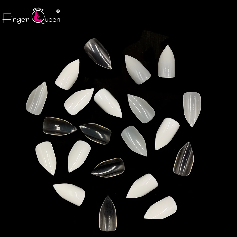 

100 шт., искусственные ногти, тонкие французские акриловые искусственные ногти