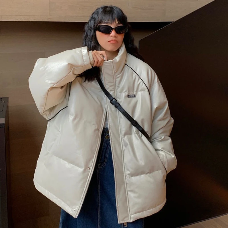 Warm Bread Clothing Long-sleeved Korean Fashion Loose Women's Autumn and Winter 2021 New Ins Thick Oversize Cotton Clothing