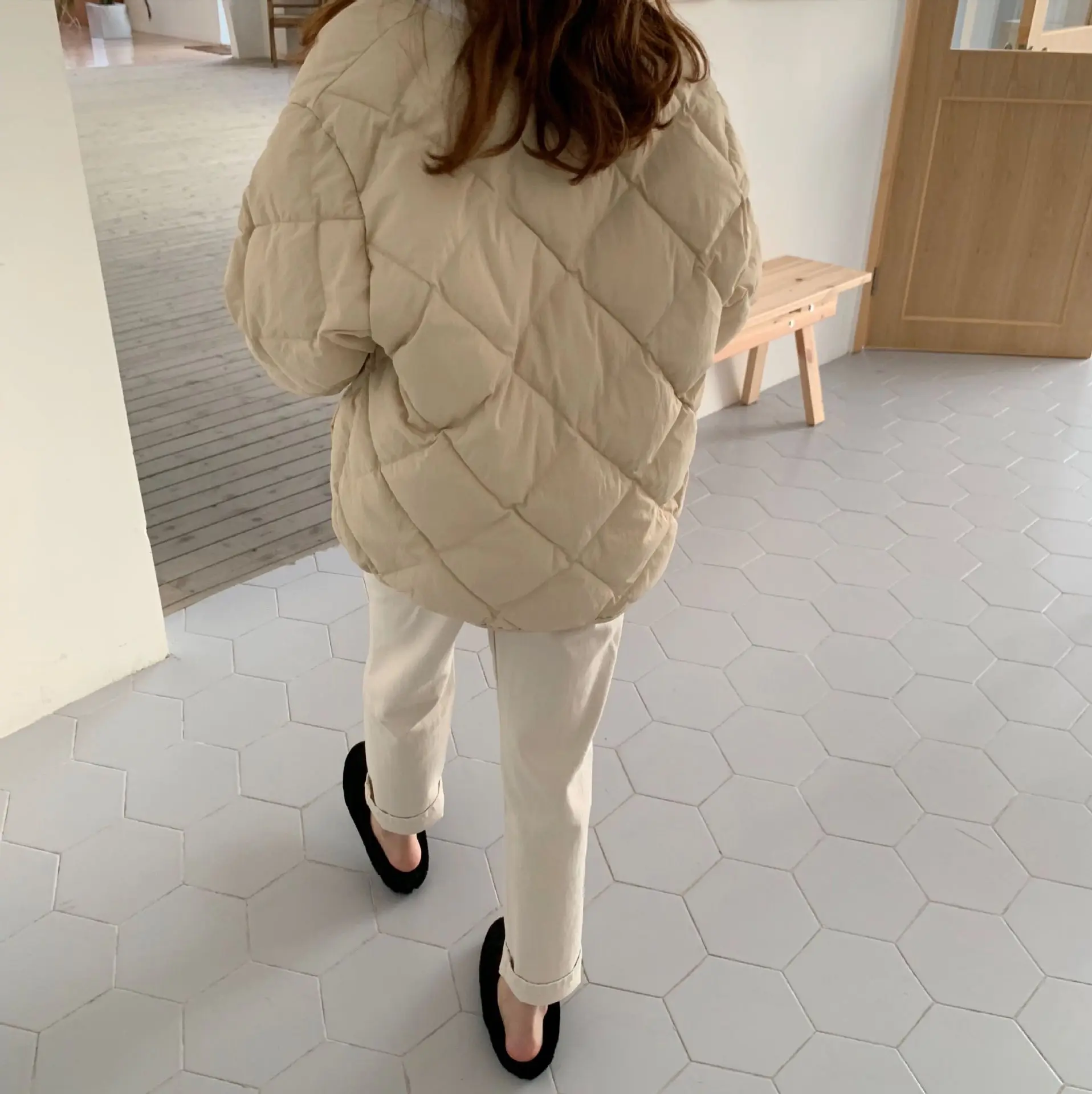 Winter Fashion Outwear Casual Jackets Solid Tops All-Match Simple Fresh Stylish Warm Women Coat Loose Thicken