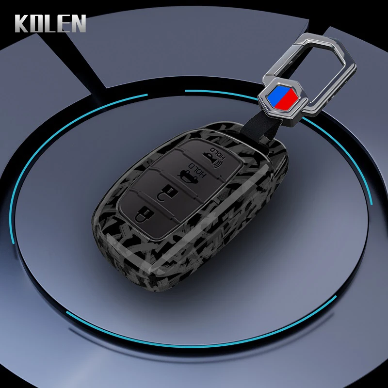 

Чехол для автомобильного ключа из АБС-углеродного волокна для Hyundai Tucson Santa Fe Rena Sonata Elantra Creta Ix35 Ix45 I10 I30 I40, чехол для аксессуаров