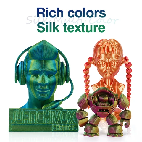 Kee Pang Триколор шелковый PLA filament 1 кг 1,75 мм