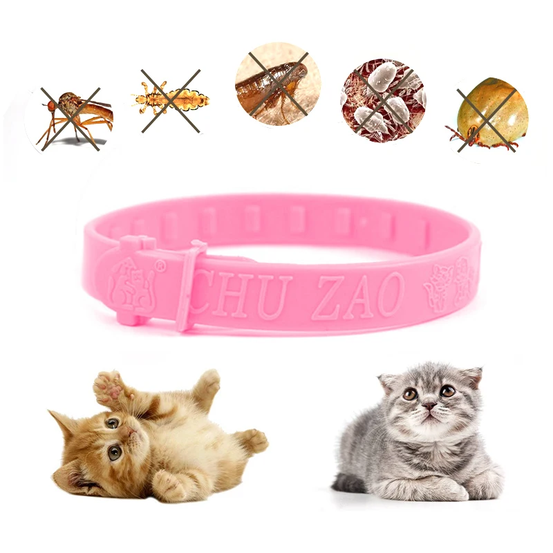 

5PCS Anti Flea Collar Insect Mosquitoes Repellent Pet Cat Collar Adjustable Silicone Cat Collars Flea Tick Collars Pet Supplies